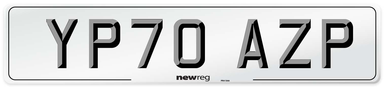 YP70 AZP Number Plate from New Reg